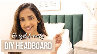 DIY Channel Tufted Headboard Budget Friendly Boho Glam Style [upl. by Canfield]