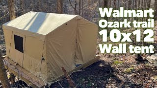 Review Walmart Ozark Trail 10x12 Wall Tent [upl. by Godderd]