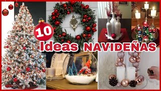 DIY  10 ADORNOS NAVIDEÑOS CASEROS  DECORACION NAVIDEÑA HECHA A MANO  NatyGloss [upl. by Arihay]