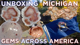 Unboxing Gems of Michigan  Gemstones Across America [upl. by Odareg]