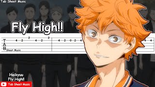 Haikyuu Season 2 Opening 2  Fly High Guitar Tutorial  TAB [upl. by Attenej]