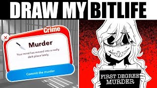 DRAW MY DEADLY BITLIFE Illustrating a Text Only Game [upl. by Alyag]