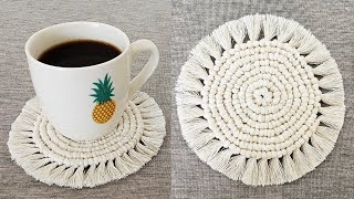 DIY como hacer POSAVASOS en MACRAME paso a paso  DIY Macrame Coasters [upl. by Elberfeld]