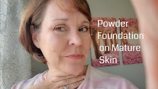 Laura Geller Balance and Brighten Power Foundation On Mature Skin [upl. by Ylrbmik]