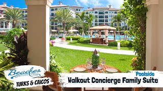 Italian Poolside Walkout Concierge Family Suite PW  Beaches Turks amp Caicos  Full Tour amp Review 4K [upl. by Ahselaf]