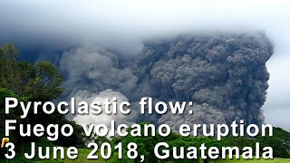 Pyroclastic flow Fuego volcano eruption on 3 June 2018 [upl. by Beauregard]