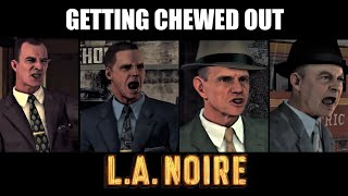 Cole Getting Chewed Out By The Captains  LA Noire  All Bad Endings [upl. by Ybok]