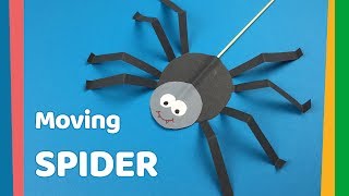 DIY for kids Moving Spider craft  Very easy and fun craft [upl. by Corson]