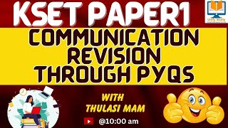 KSET Paper 1 Communication Revision through PYQs  Karnataka State Eligibility Test kset [upl. by Nya]