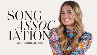 Addison Rae Sings Justin Bieber Hailee Steinfeld amp quotObsessedquot in a Game of Song Association  ELLE [upl. by Ydner417]