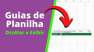 Guias de Planilha do Excel  Como Ocultar e Exibir [upl. by Eentruoc406]