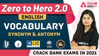 English Vocabulary  Synonym and Antonym  Banking Foundation Classes Adda247 [upl. by Claudina]