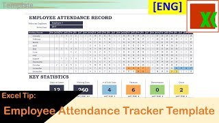 ENG Employee Attendance Tracker Template  Free Excel Template by Microsoft [upl. by Aled881]