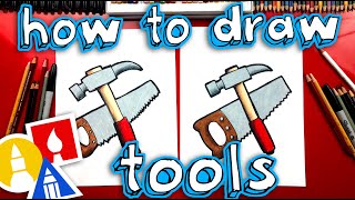 How To Draw A Hammer And Saw For Fathers Day [upl. by Gnen]