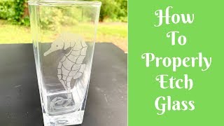 Everyday Crafting How To Properly Etch Glass With Armour Etch [upl. by Prosperus]