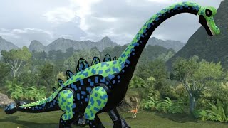 LEGO Jurassic World  Brachiosaurus Unlock Location  Gameplay Skeleton amp Custom Dinosaur Showcase [upl. by Dias]