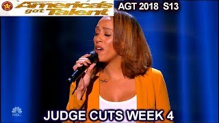 Glennis Grace Goes to LIVE SHOW sings Nothing Compares 2U Americas Got Talent 2018 Judge Cuts 4 AGT [upl. by Arri]