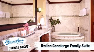 Italian Concierge Family Suite With Kids Room V2  Beaches Turks amp Caicos  Full Tour amp Review 4K [upl. by Afra]