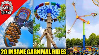 Top 20 STRANGE amp INSANE Carnival Rides [upl. by Olegnad]