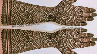 EASY DULHAN MEHENDI DESIGNS FOR FULL HANDS  WEDDING MEHNDI DESIGNS  BRIDAL HENNA MEHNDI DESIGNS [upl. by Eugor]