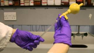 Using a volumetric pipette [upl. by Hanala]