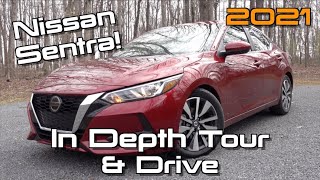 2021 Nissan Sentra SV Start Up Test Drive amp In Depth Review [upl. by Hatch864]