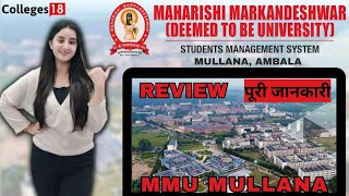 MMU Mullana Maharishi Markandeshwar University Ambala Review  Call 7831888000  Campus Tour [upl. by Damha447]