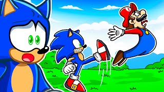 Reacting To SONIC vs MARIO Fight Animation [upl. by Vergne]