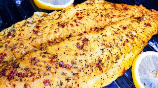 Only 2 Ingredients Oven Baked Fish Fillet In 2 minutes  Lemon Pepper Baked Fish [upl. by Rawley721]