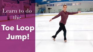 How To Do The Toe Loop Jump  In Figure Skates [upl. by Yelssew]