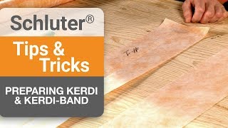 Tips on preparing KERDI amp KERDIBAND [upl. by Moriah]