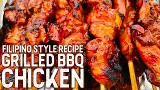 GRILLED BBQ CHICKEN  FilipinoStyle Recipe  Hon and Hon Kitchen [upl. by Leavy]