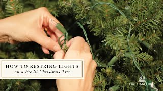 How to Restring Lights on a Prelit Christmas Tree [upl. by Hploda545]