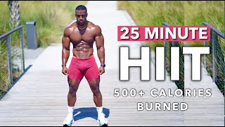 NO EQUIPMENT FULL BODY HIIT 25 MINUTES  BURN UP TO 500 CALORIES [upl. by Eserehc715]