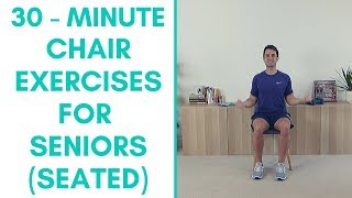 30Minute Whole Body Chair Workout for Seniors [upl. by Anirdnajela992]