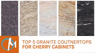 Top 5 Granites Countertops for Cherry Cabinets [upl. by Ydieh]