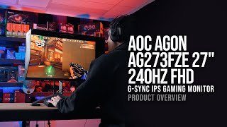 AOC AGON AG273FZE 27quot 240Hz FHD 05ms GSync IPS Gaming Monitor  Product Overview [upl. by Enyleuqcaj]