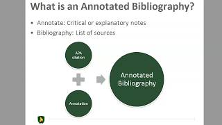 Annotated Bibliography [upl. by Drofdarb]