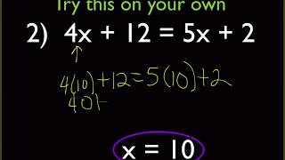 Solving Equations with Variables on Both Sides [upl. by Farnham]