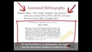 Annotated Bibliography [upl. by Kcid955]