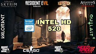 Intel HD Graphics 520 Gaming Test  2020 [upl. by Ahsaercal]