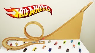 How to make Gravity Powered Hot wheels tracks from Cardboard [upl. by Anauqat890]