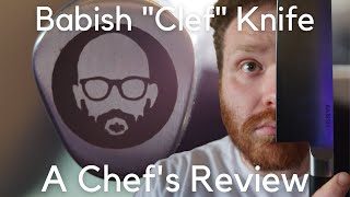 Testing the Binging With Babish Clef Knife In A Professional Kitchen  A Chefs Review [upl. by Silevi954]