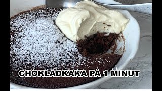 Chokladkaka på 1 minut recept [upl. by Magulac]