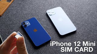 iPhone 12 Mini How to InsertRemove SIM Card [upl. by Adnilre]