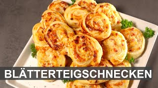 Blätterteigschnecken herzhaft nach Elsässer Art Rezept [upl. by Henleigh]