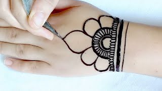 Easy Henna Design For Eid  Arabic Henna Design  Mehndi Design for Beginners [upl. by Durrace602]