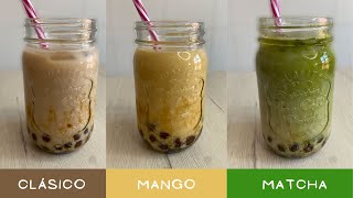 3 recetas Bubble tea  Cómo se hace té boba [upl. by Alita640]