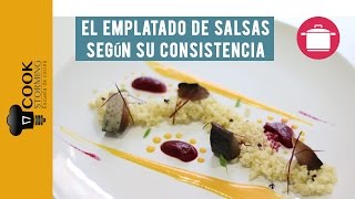 El emplatado de salsas según su consistencia  CookStorming [upl. by Belvia]