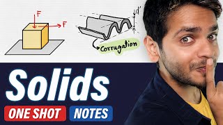 Mechanical Properties of Solids 🔥 One Shot  Physics Class 11 Chapter 9 full chapter [upl. by Rhett]